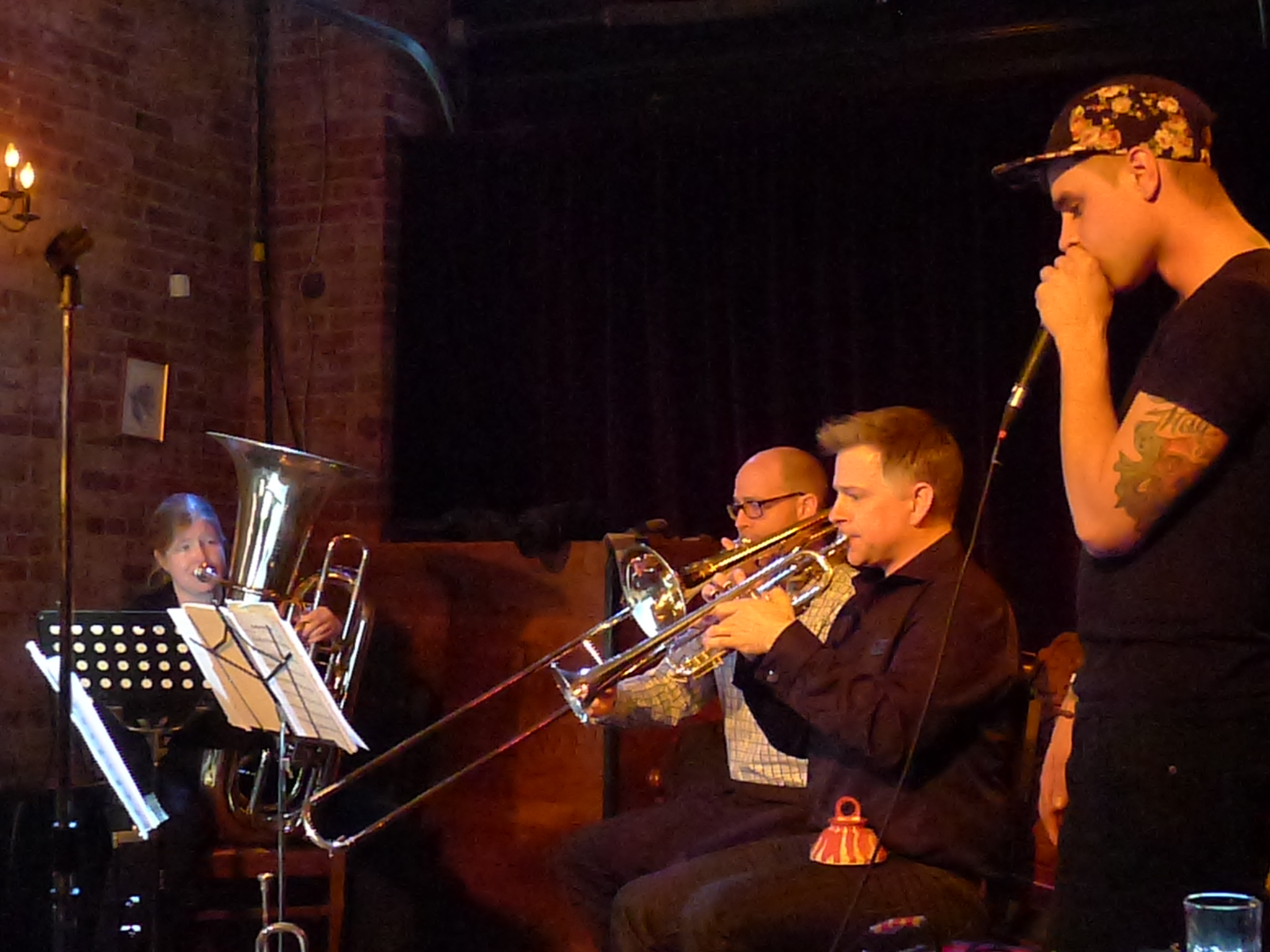 Happy Hour with the HPO featured the HPO Brass and Hachey the MouthPEACE at the Baltimore House, March 2014. 