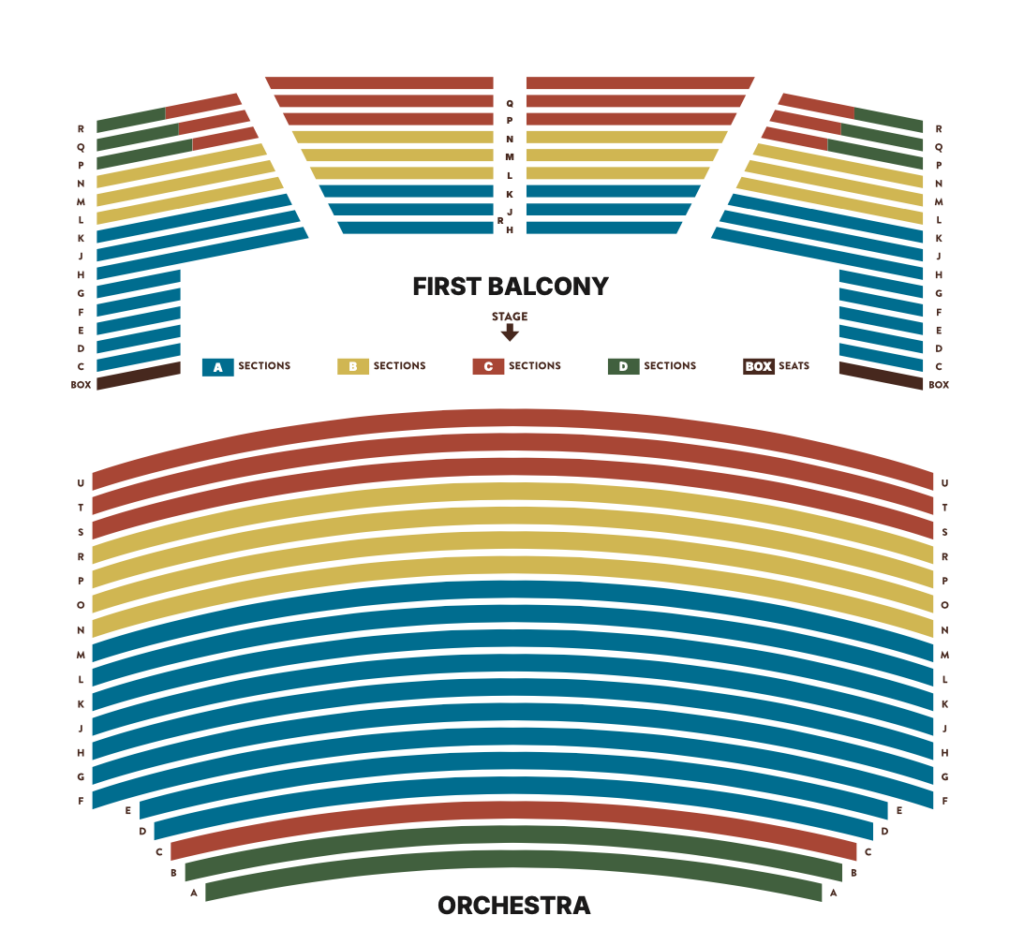 FirstOntario Concert Hall Seating Map